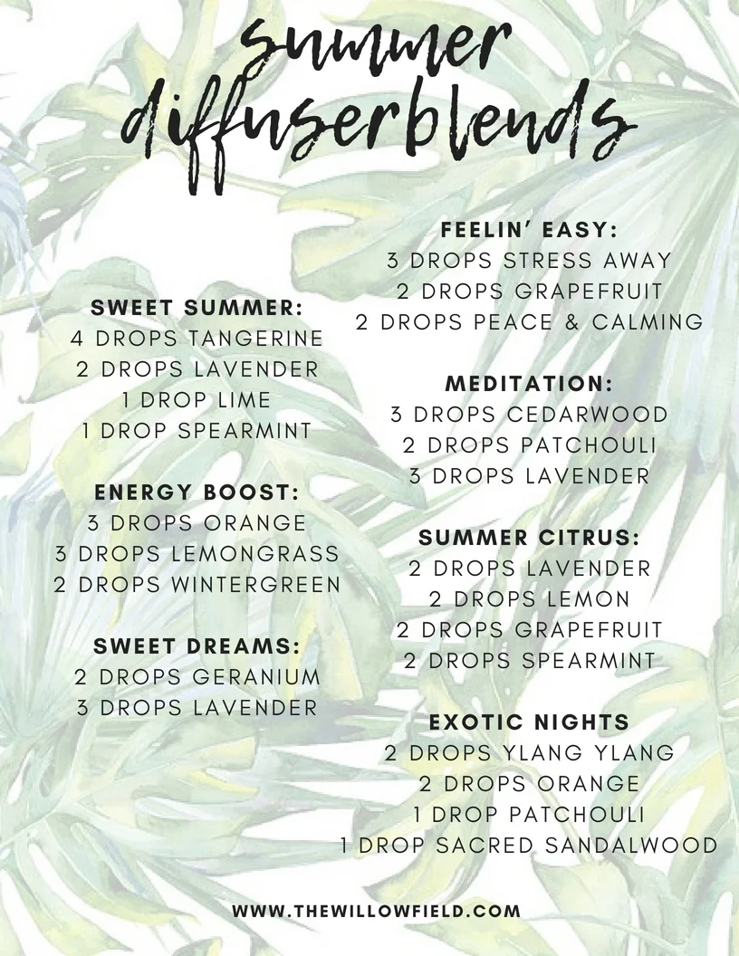 Summer on sale diffuser blends